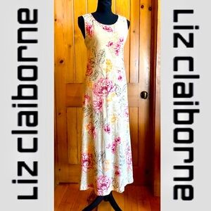 LIZ CLAIBORNE Sleeveless Maxi Floral Dress (SP)